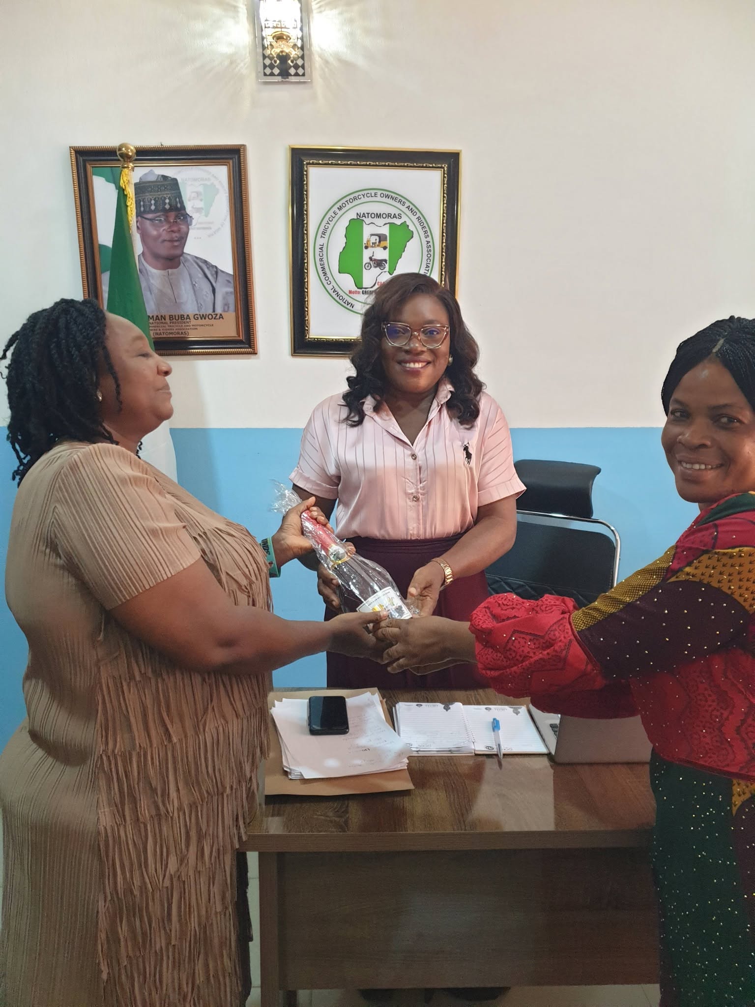 Madonna Corosi presenting support during a women’s empowerment meeting